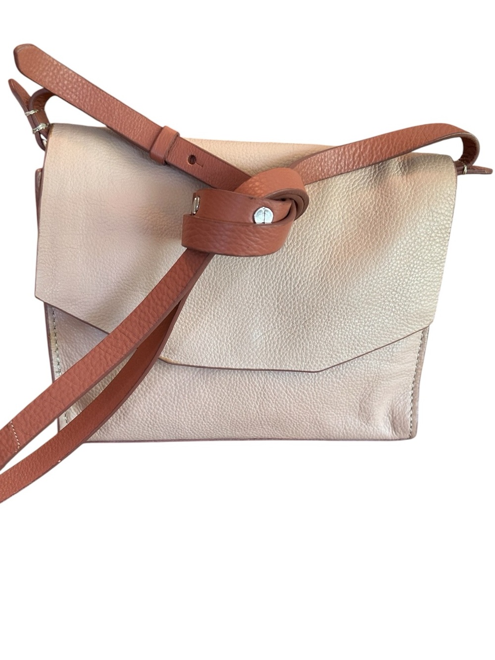 Clark’s Leather Crossbody Bag - Classic Nude & Tan - Quiet Luxury - NeutralCore
